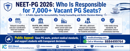 Who Is Responsible for the Loss of PG Medical Seats? A Public Appeal to PMO, MoHFW, NMC, NBEMS and MCC
