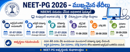 NEET-PG 2026 పరీక్ష తేదీ విడుదల – దరఖాస్తు తేదీలు, పరీక్ష తేదీ మరియు ఫలితాల వివరాలు