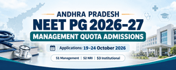 Andhra Pradesh NEET PG 2026–27 Management Quota Admissions: Dates, Eligibility, Fees and Application Guide